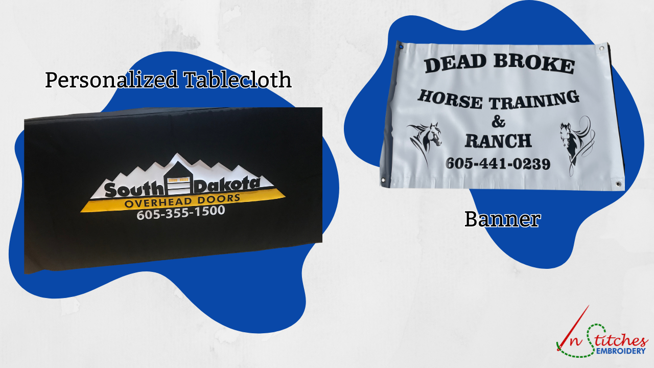 tablecloth and banner