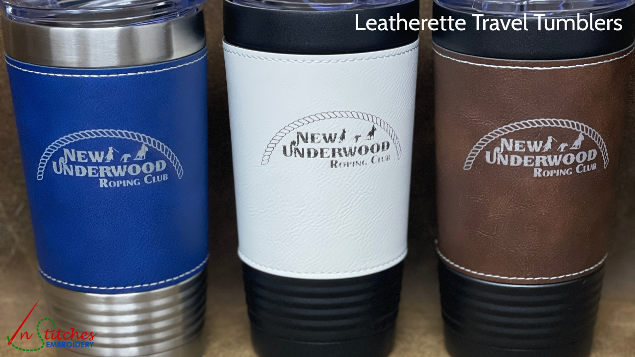 leatherette travel tumblers