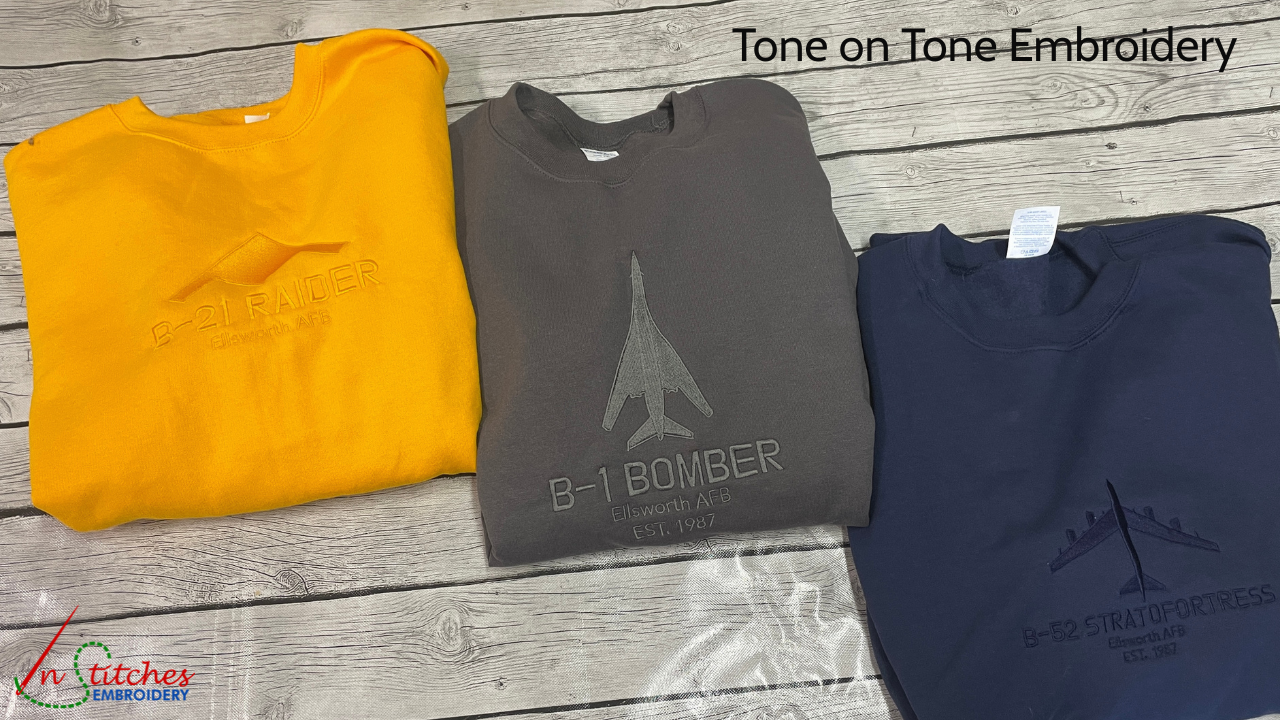 tone on tone embroidery