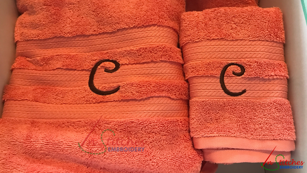 monogram towels