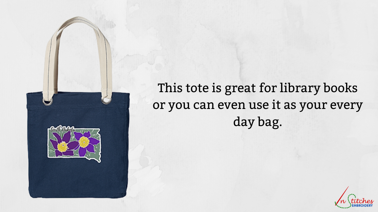 state flower tote bag