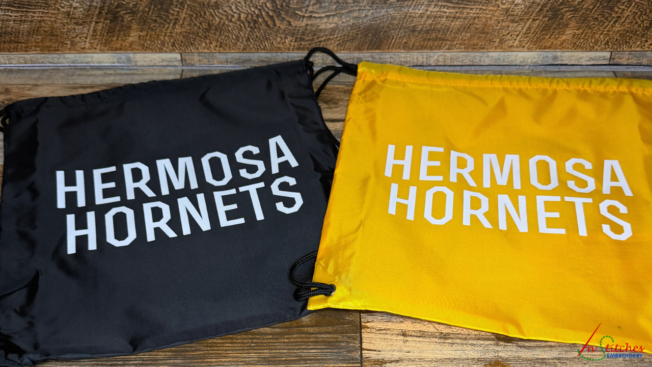 personalized draw string bag