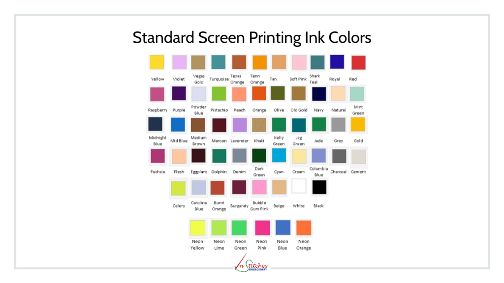 Standard Screen Printing Inks